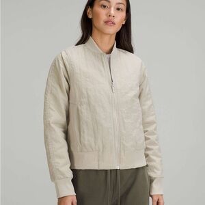 lululemon athletica Light Beige Bomber Jacket